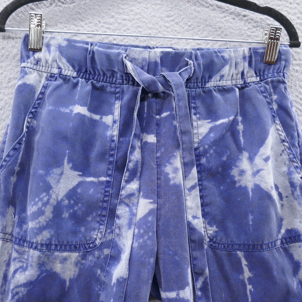 Nicole Miller Blue Tie Dye Lyocell Joggers Womens Small Elastic Waist